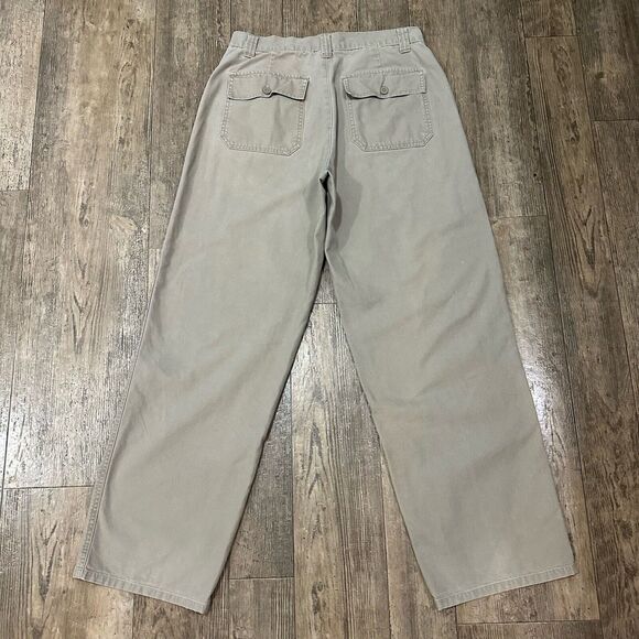 Vintage Y2K American Eagle CARGO KHAKIS Size 10 High Rise Boot Cut Pants 30x30.5 - Picture 10 of 11